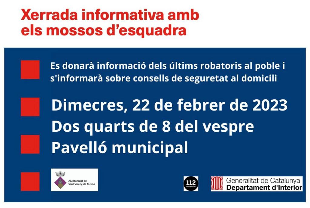 Xerrada informativa amb els Mossos d'Esquadra