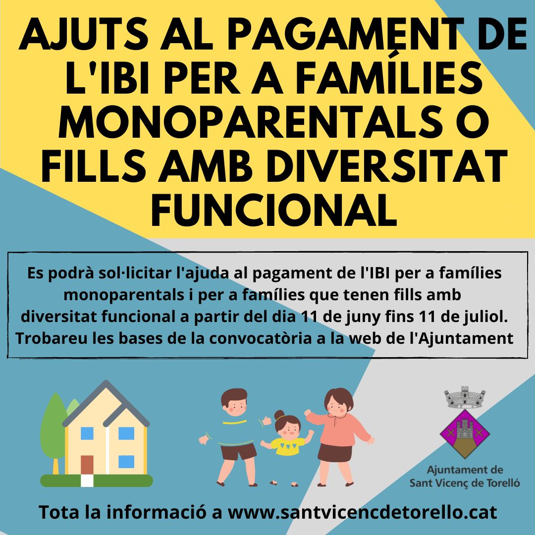 Ajudes IBI monoparental i fills diversitat funcional