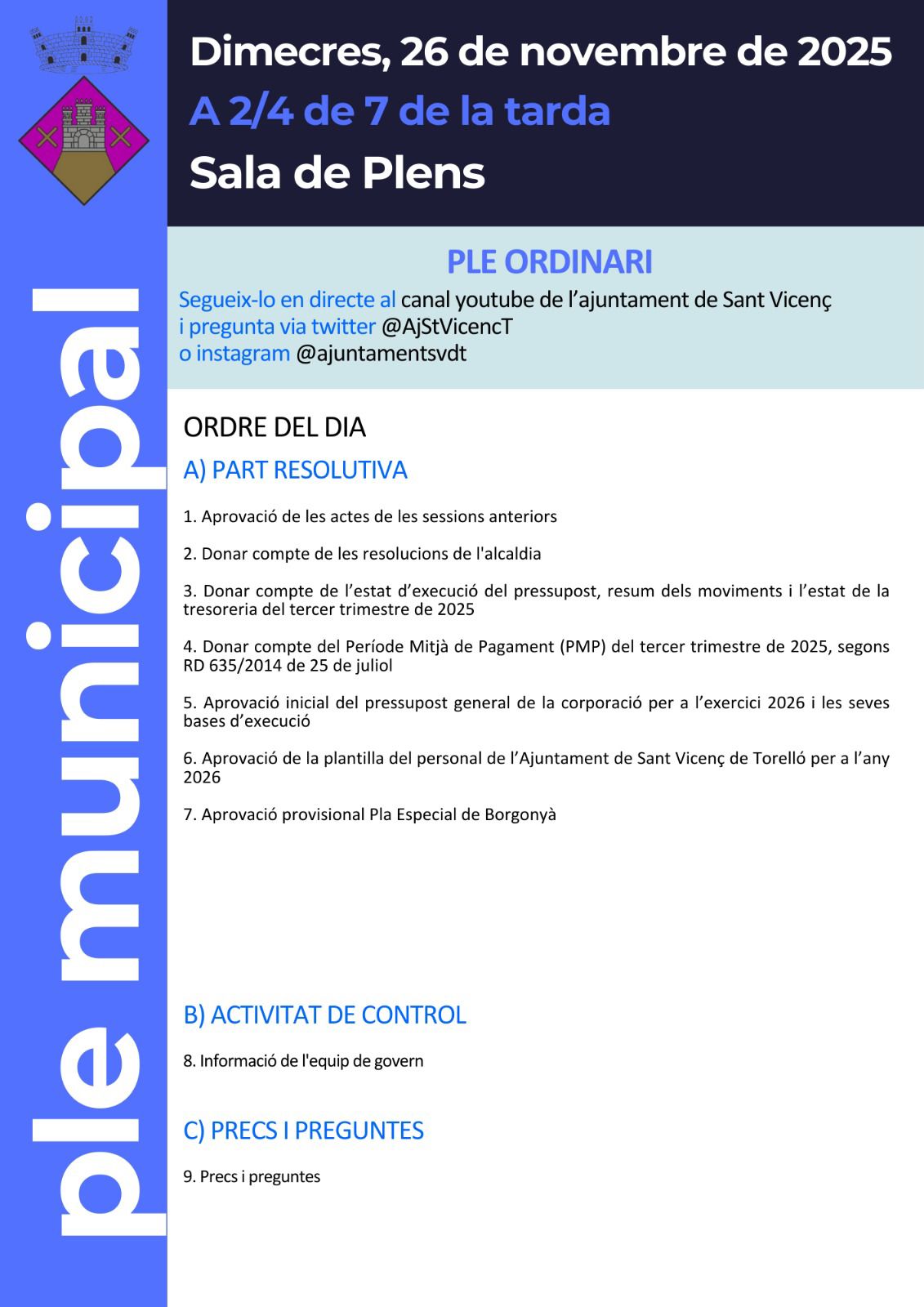 PLE ORDINARI